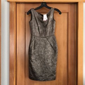 Vintage style OOP Metallic dress Banana Republic